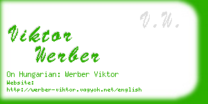 viktor werber business card